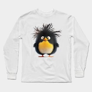 Penguin Cute Adorable Humorous Illustration Long Sleeve T-Shirt